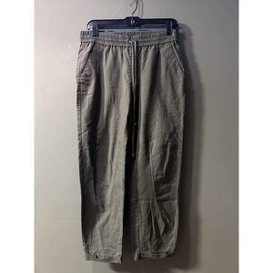 J.Crew Linen-cotton Blend Drawstring Pant Womens Size 6 Olive Green